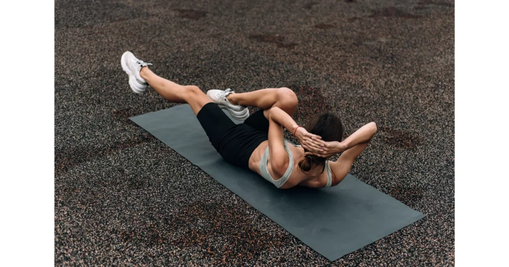 Knee-to-Chest Yoga Pose.